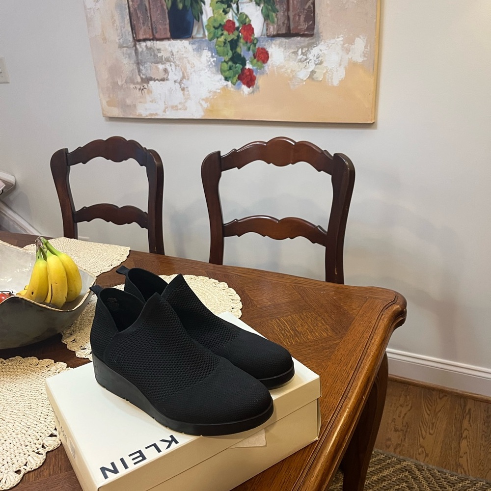 Black Slip-On Ankle Boots